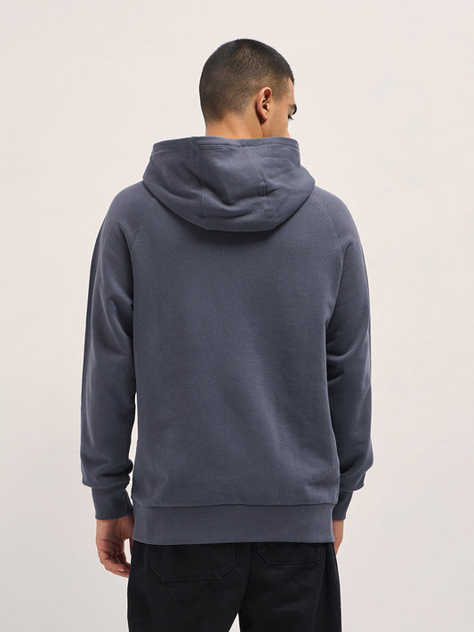 Purple Relaxed Fit Hoodie with Star Patch and BEAR ELEVATED Text