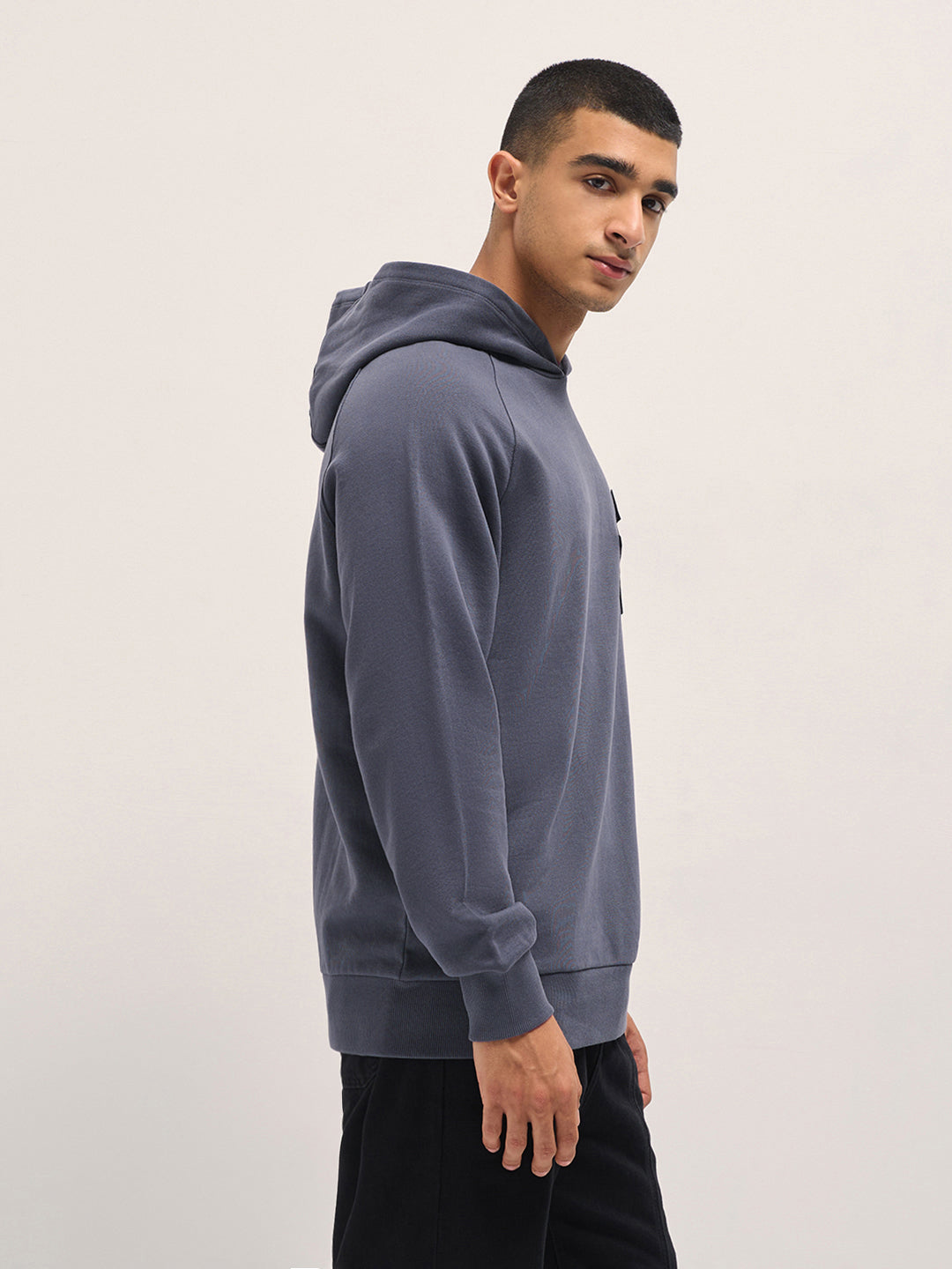Purple Relaxed Fit Hoodie with Star Patch and BEAR ELEVATED Text