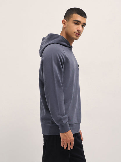 Purple Relaxed Fit Hoodie with Star Patch and BEAR ELEVATED Text