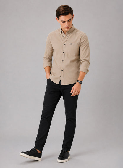 ADRO Premium Oxford Cotton Casual Shirt – Sandstone