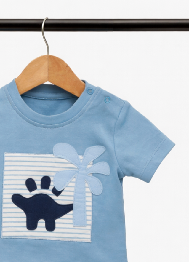 Blue Dino Coast Coord Set Born Plus