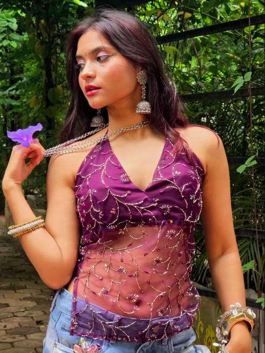 Jamun Colada w/back Top