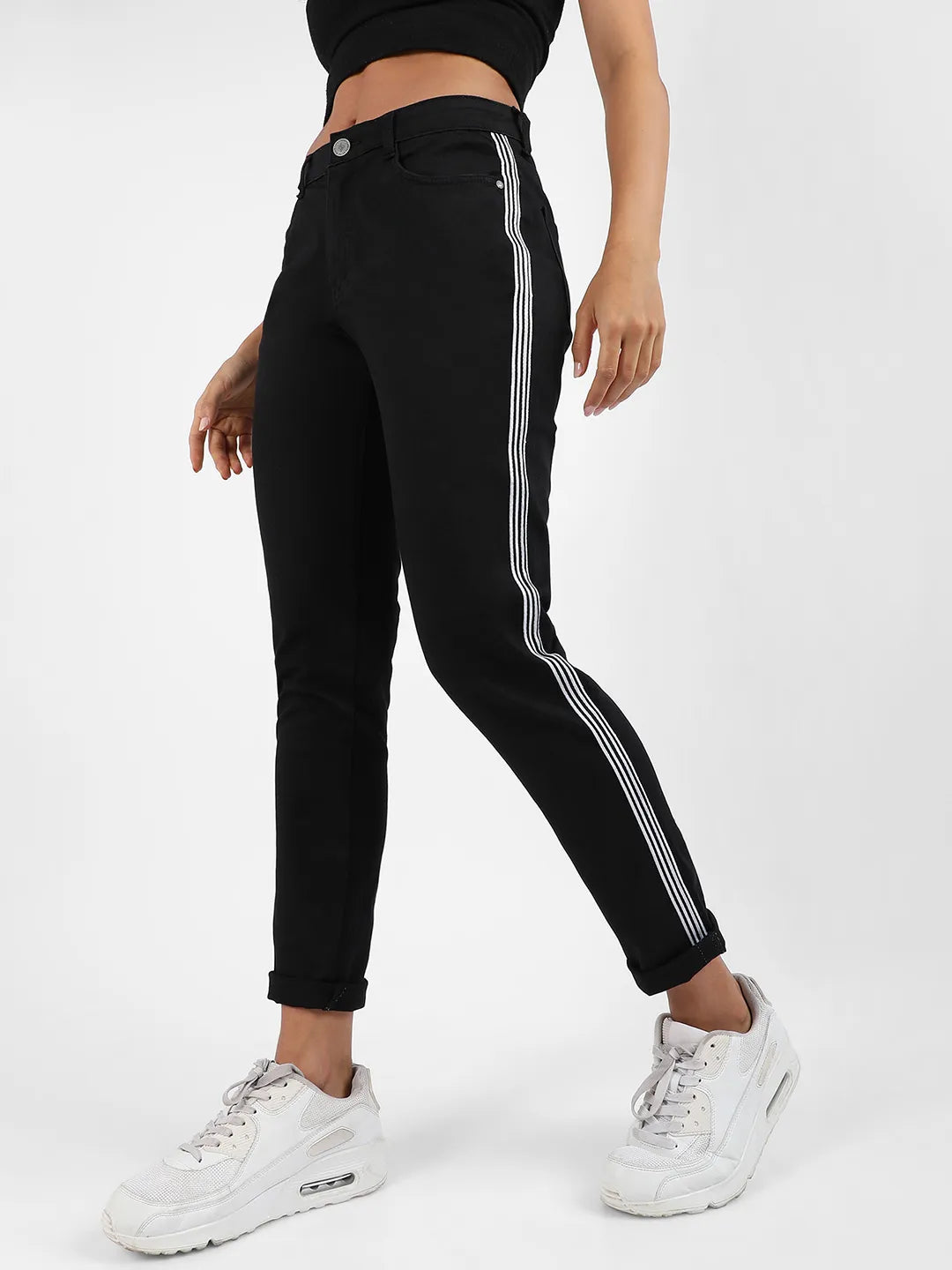 Side-Striped Denim Jeans