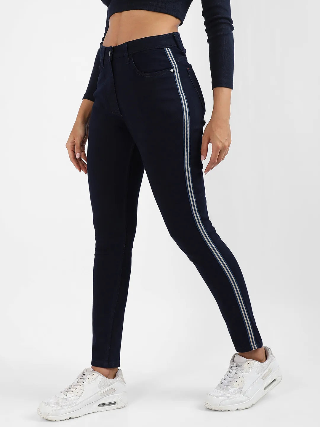 Side-Striped Denim Jeans