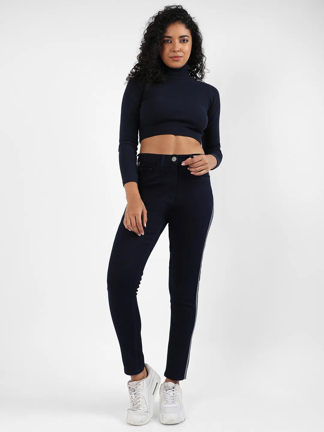 Side-Striped Denim Jeans