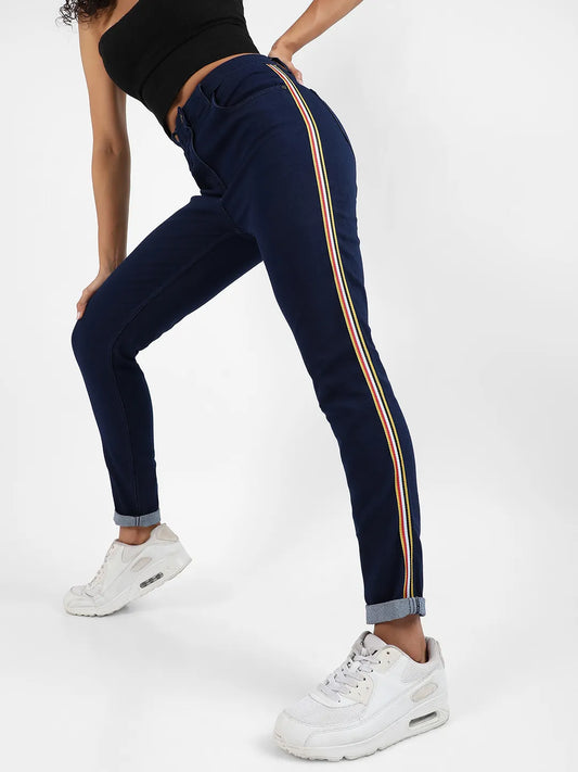 Side-Striped Denim Jeans