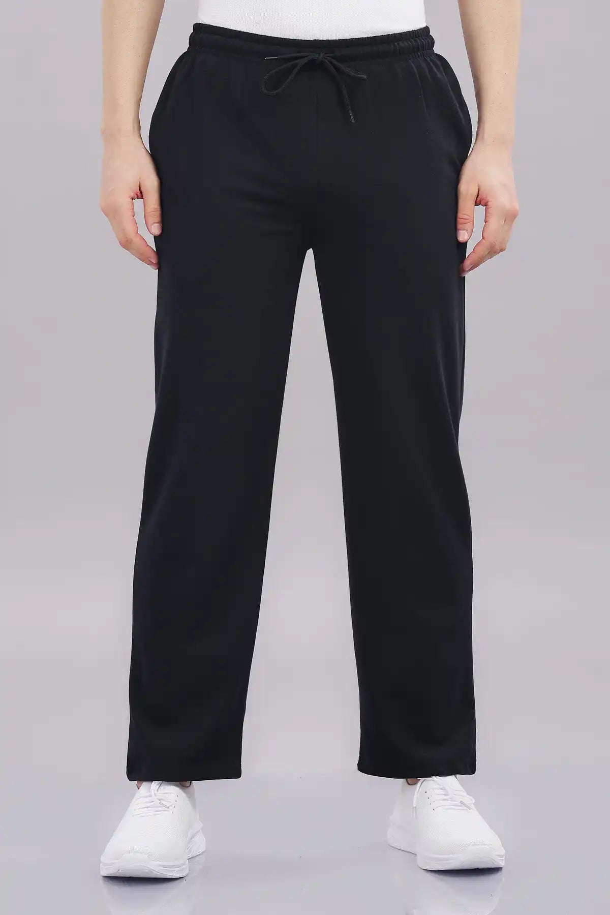 Men's Solid Cotton Rich French Terry Baggy Track Pant