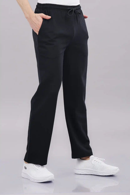Men's Solid Cotton Rich French Terry Baggy Track Pant