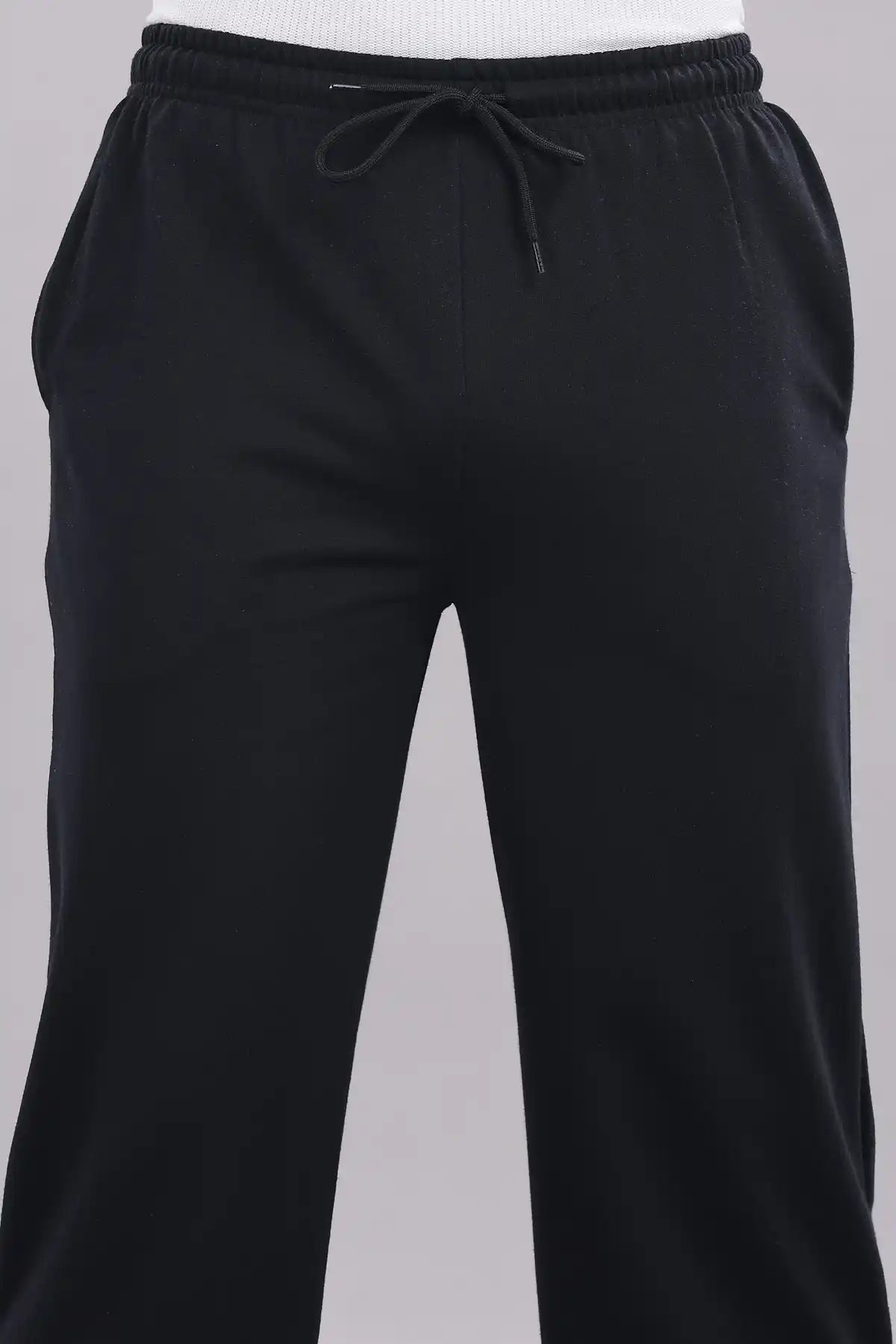 Men's Solid Cotton Rich French Terry Baggy Track Pant