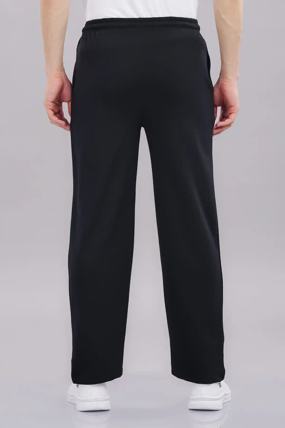Men's Solid Cotton Rich French Terry Baggy Track Pant