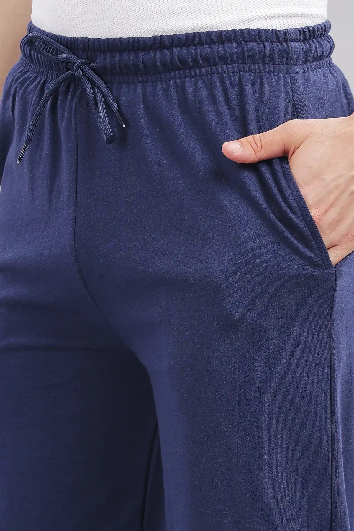 Men's Solid Cotton Rich French Terry Baggy Track Pant
