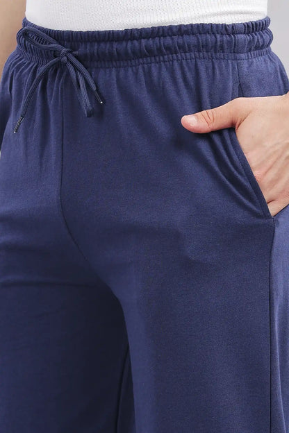 Men's Solid Cotton Rich French Terry Baggy Track Pant