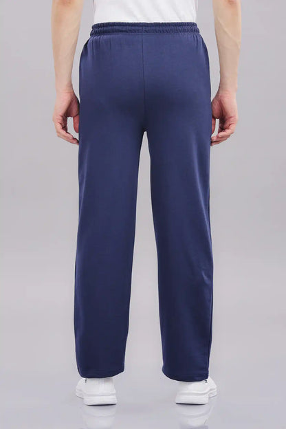 Men's Solid Cotton Rich French Terry Baggy Track Pant