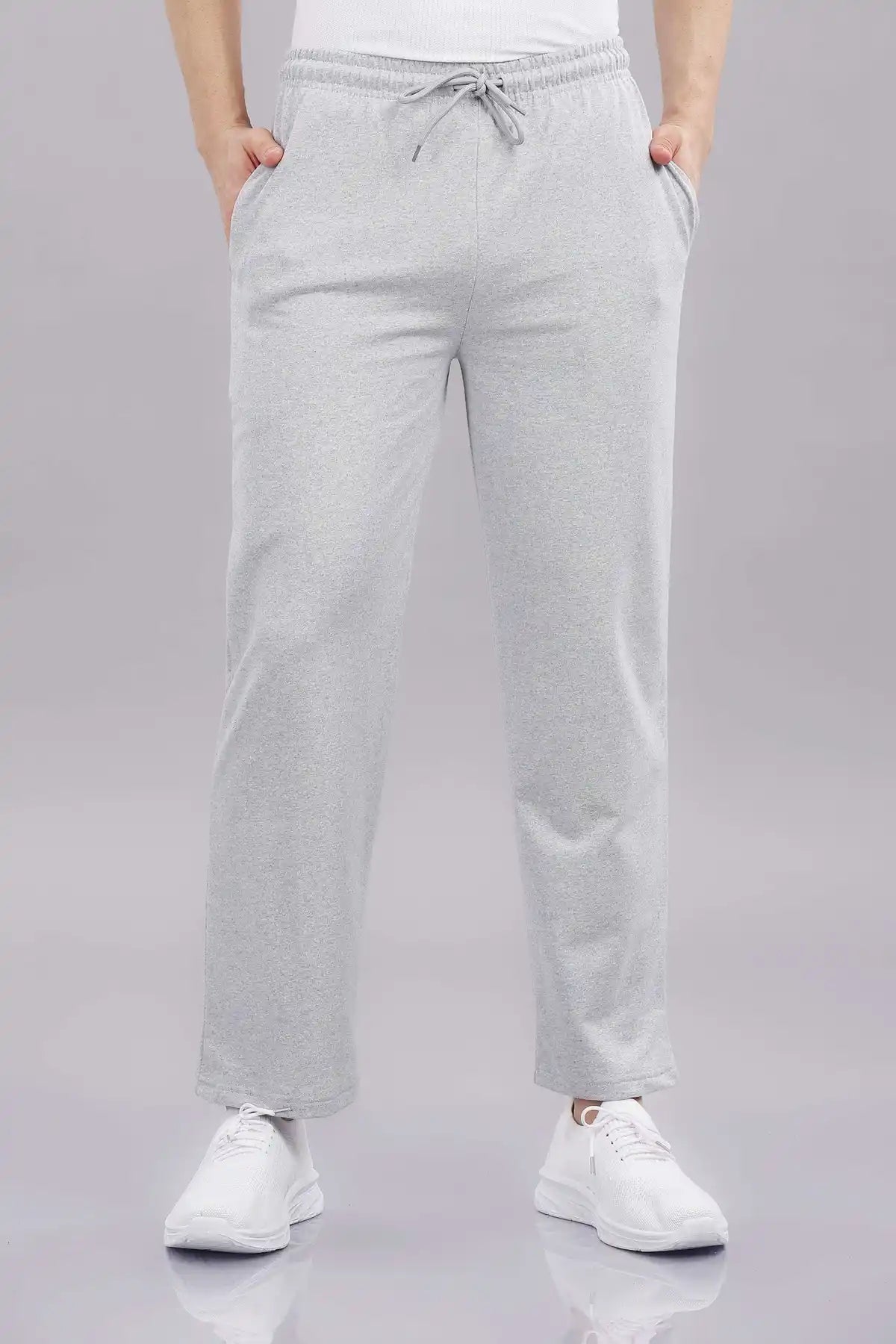 Men's Solid Cotton Rich French Terry Baggy Track Pant