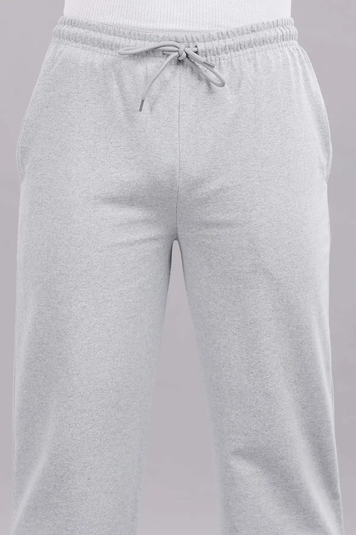 Men's Solid Cotton Rich French Terry Baggy Track Pant