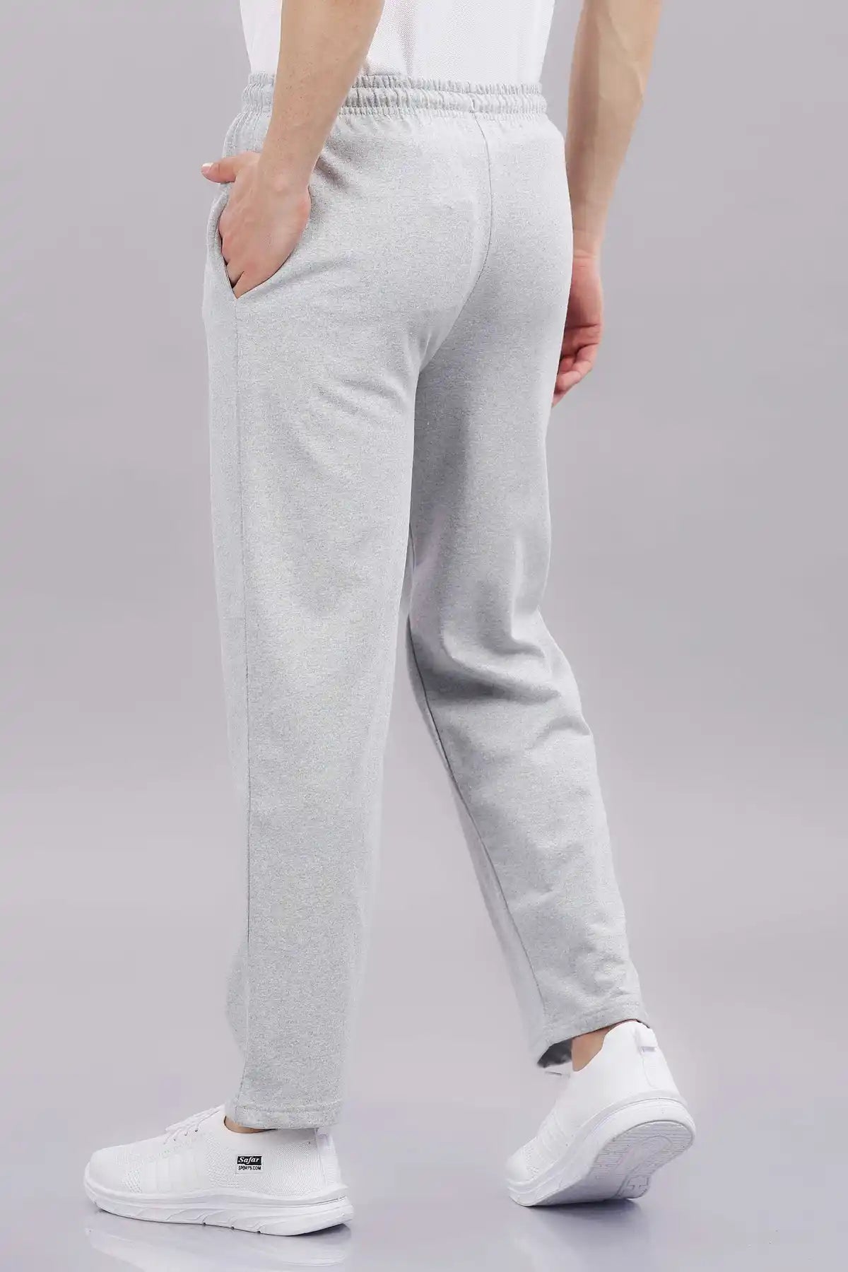 Men's Solid Cotton Rich French Terry Baggy Track Pant