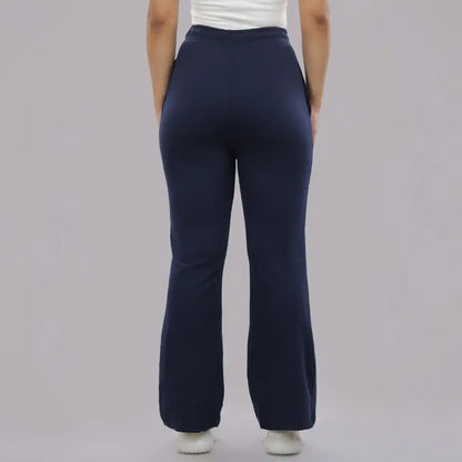 Women's Solid Cotton Rich Baggy Track Pant