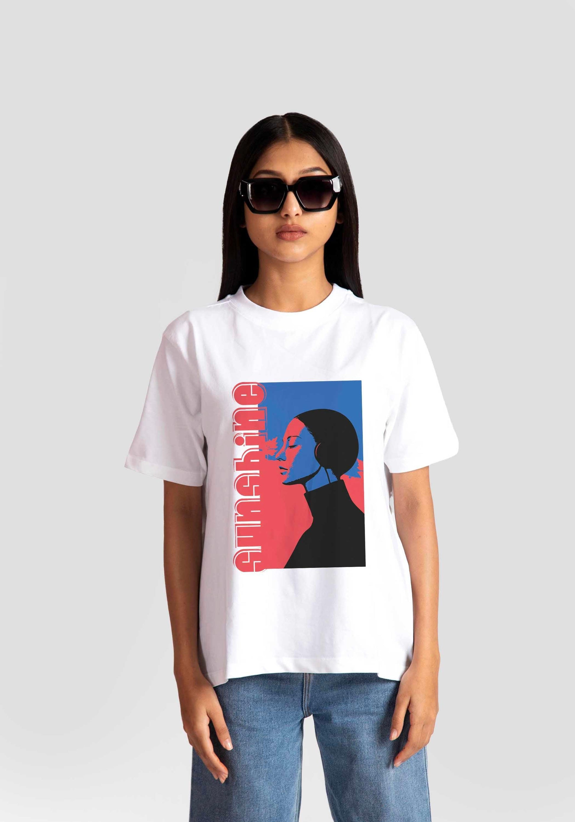 Stylera White Graphic T-Shirt for Women Stylish & Comfortable OOU Lifestyle