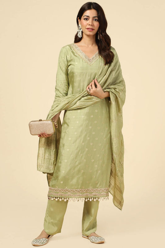 Green Emerald Elegance Festive Dupatta