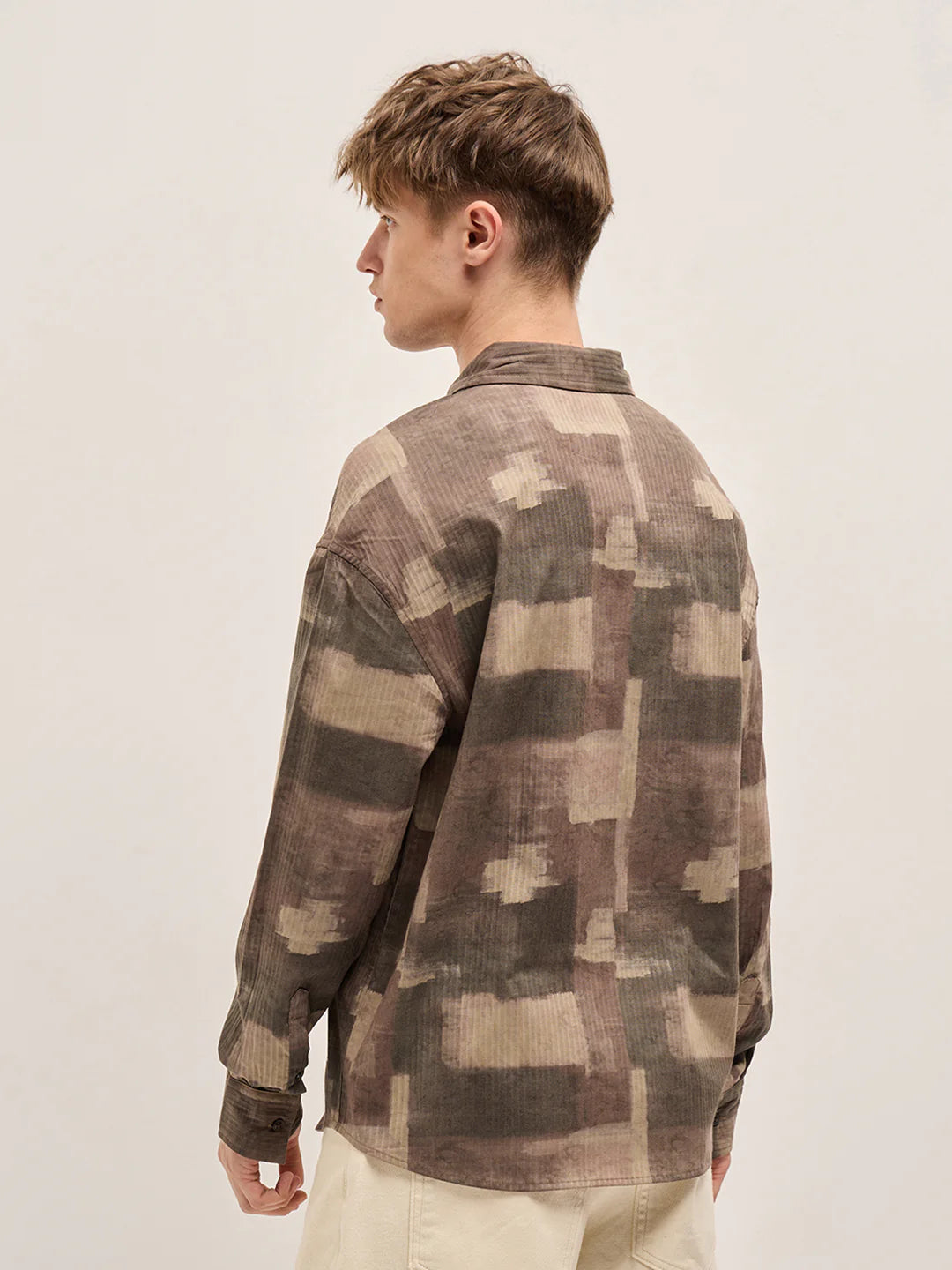 Men's Abstract Brushstroke Overshirt