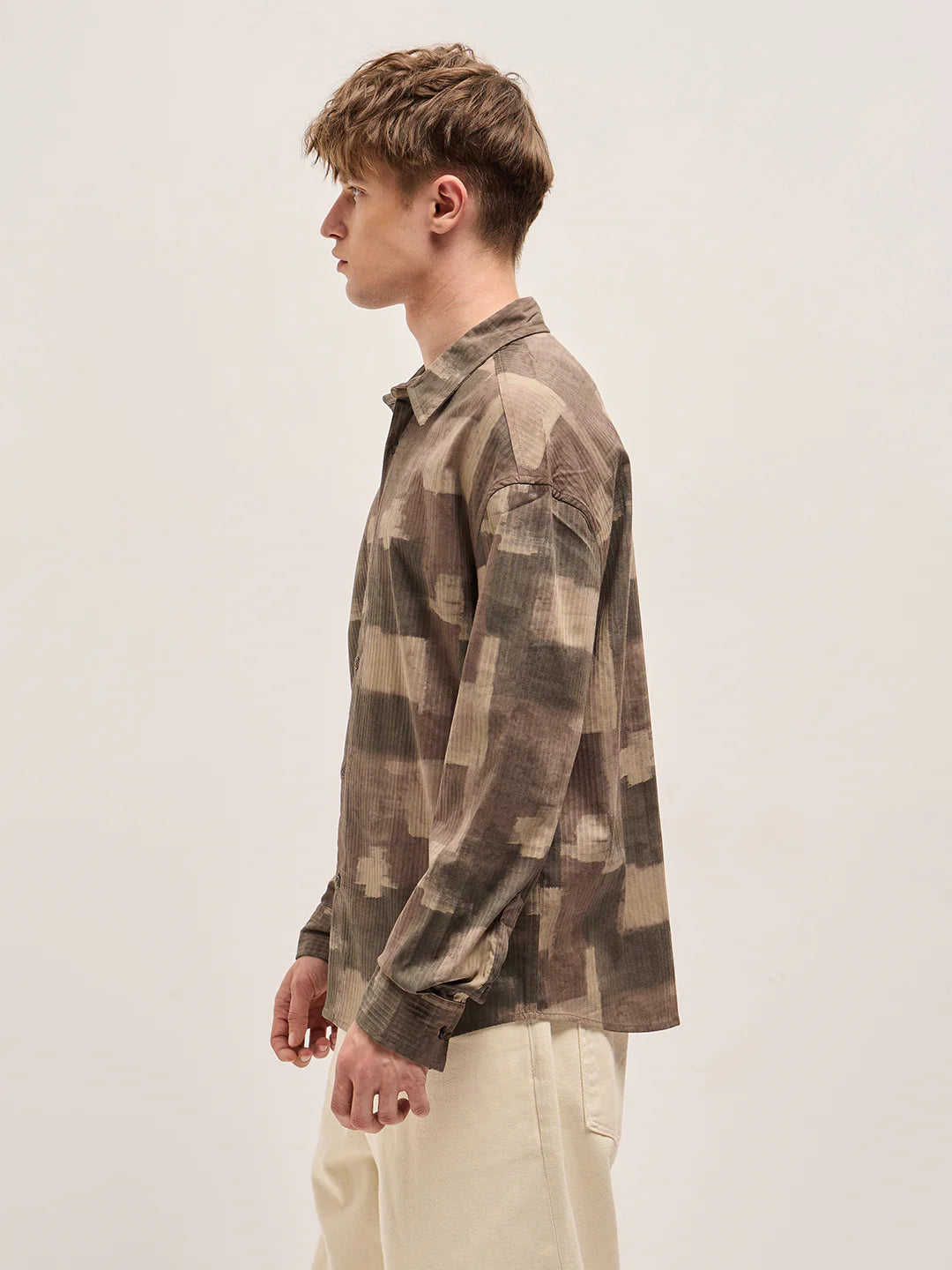 Men's Abstract Brushstroke Overshirt