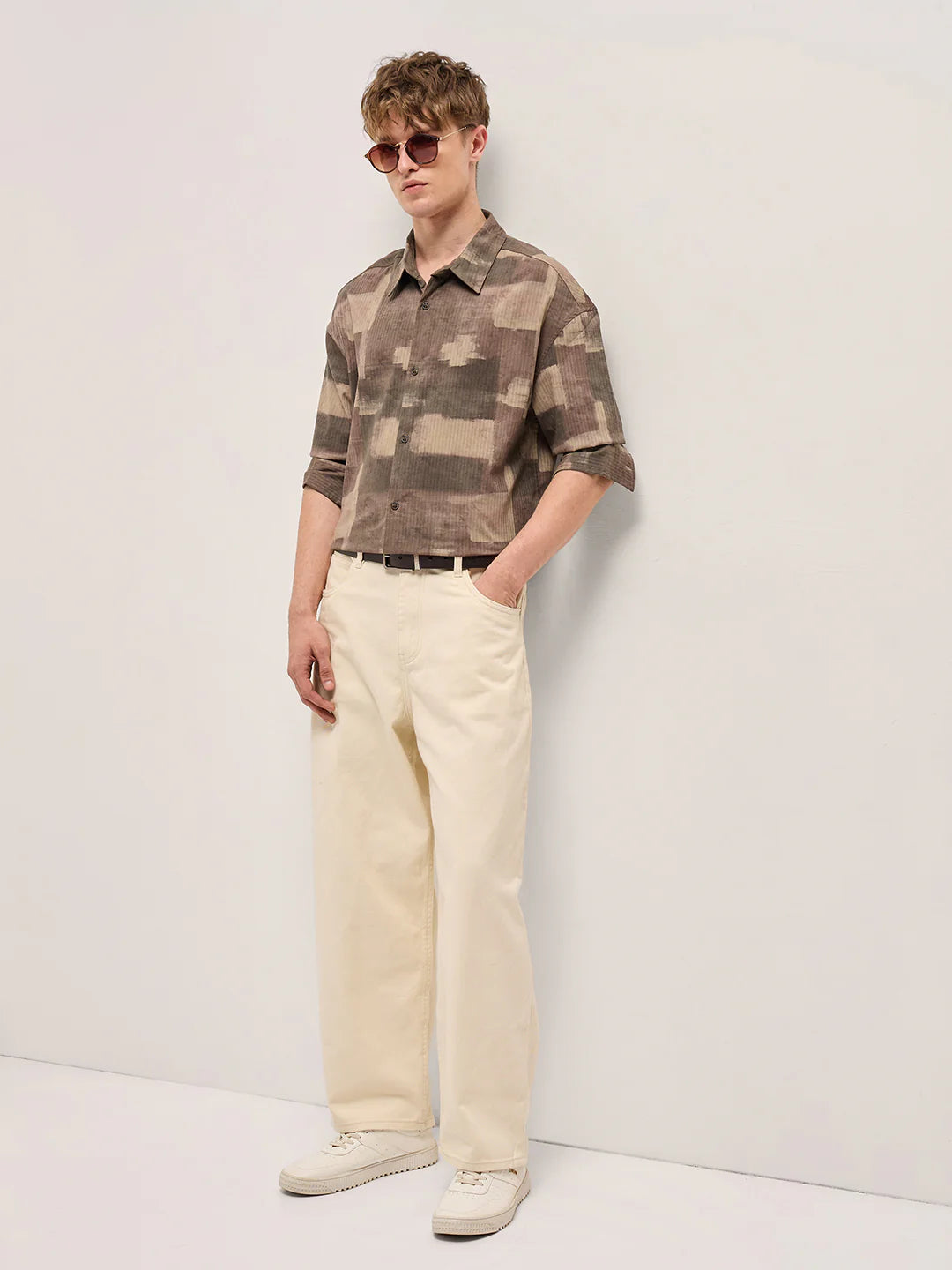Men's Abstract Brushstroke Overshirt