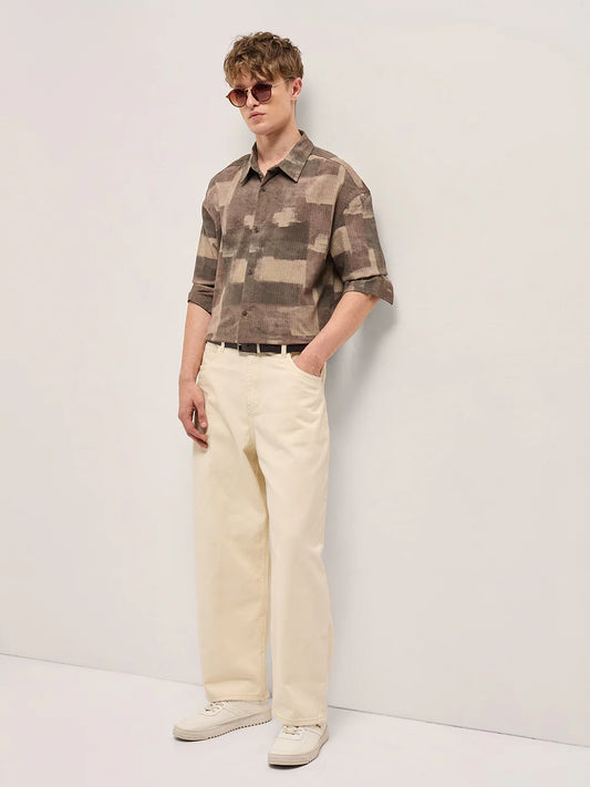 Men's Abstract Brushstroke Overshirt