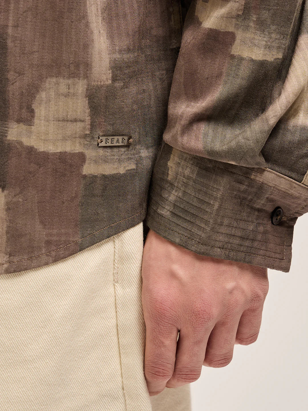 Men's Abstract Brushstroke Overshirt