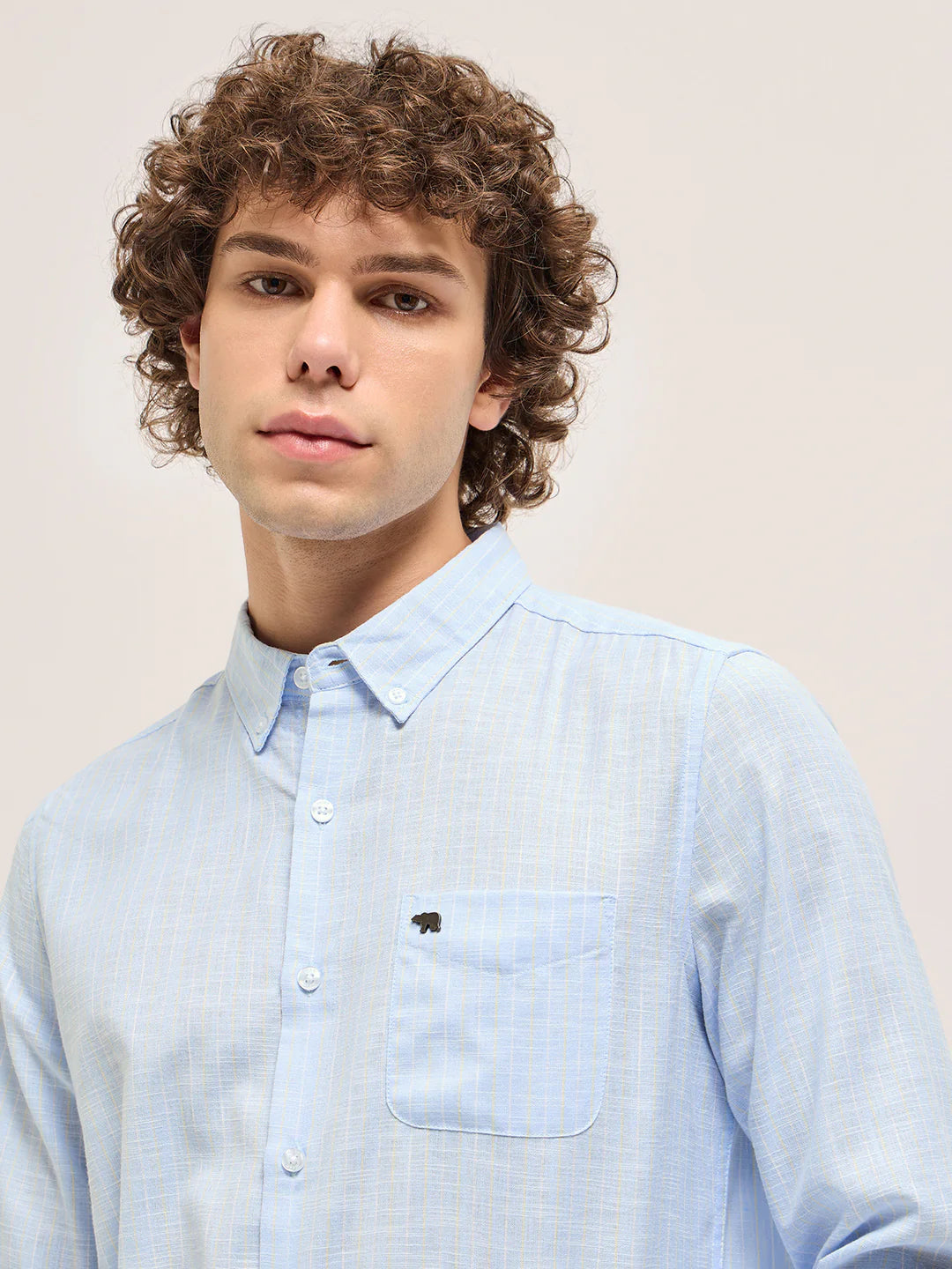 Men's Cotton Striped Slim Fit Shirt