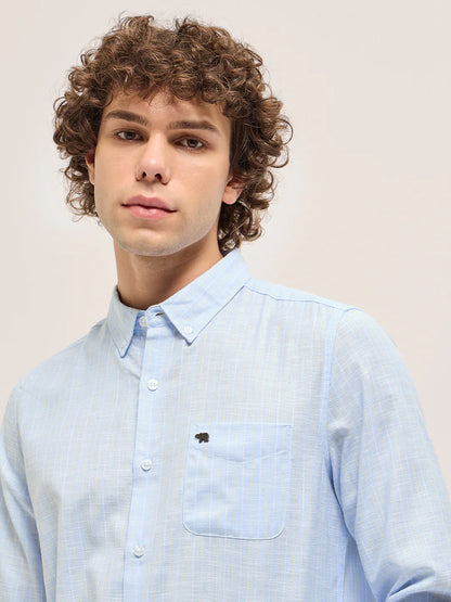 Men's Cotton Striped Slim Fit Shirt