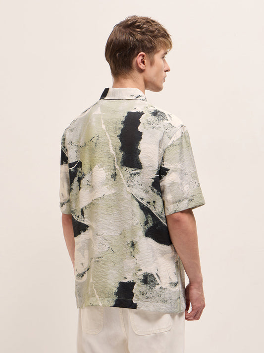 Multi-Color Abstract Digital Print Relax Fit Casual Shirt