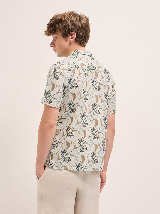 Multi-Color abstract botanical print Relax Fit Casual shirt