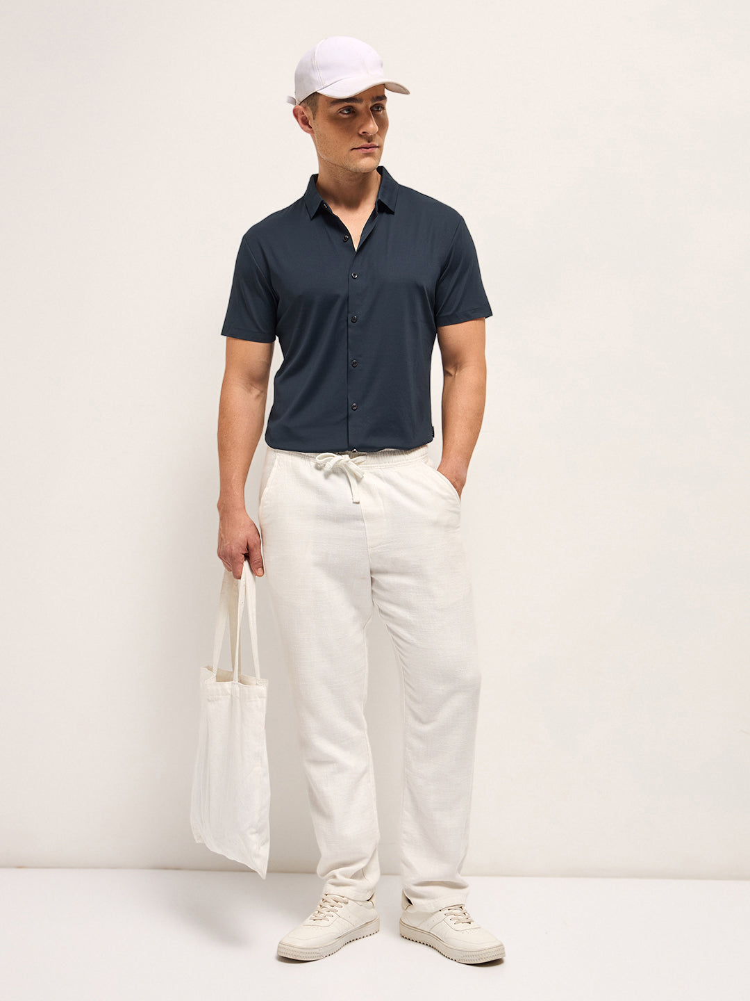 Navy Water Repellent with Seamless Edges High Performance Shirt