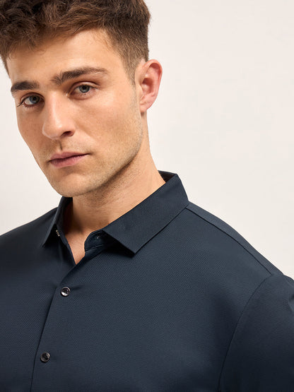 Navy Water Repellent with Seamless Edges High Performance Shirt