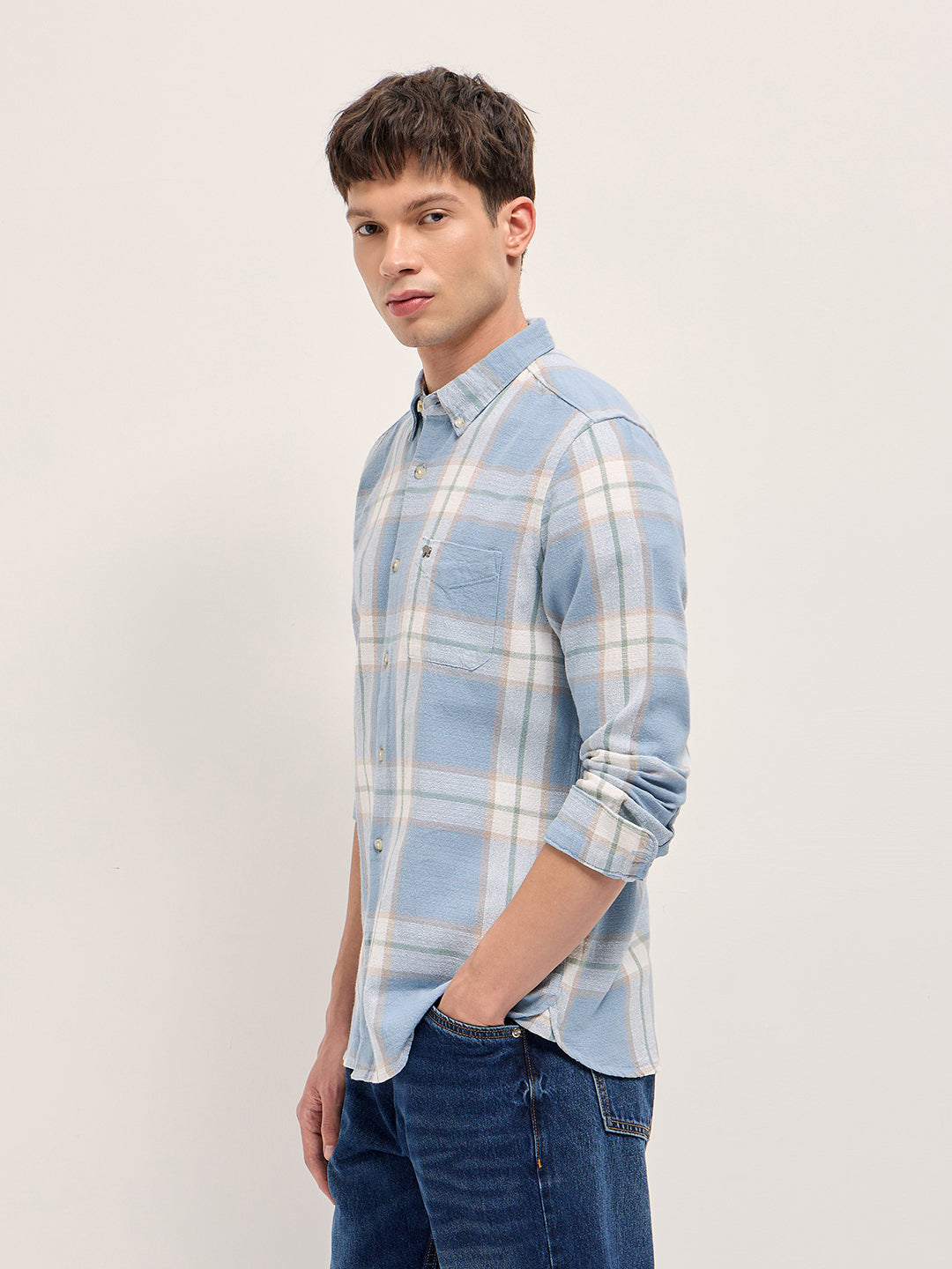 Checkered Slim Fit Casual Shirt
