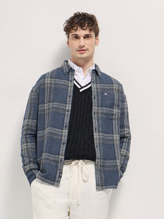 Multi-Color Checkered Relax Fit Flannel Overshirt