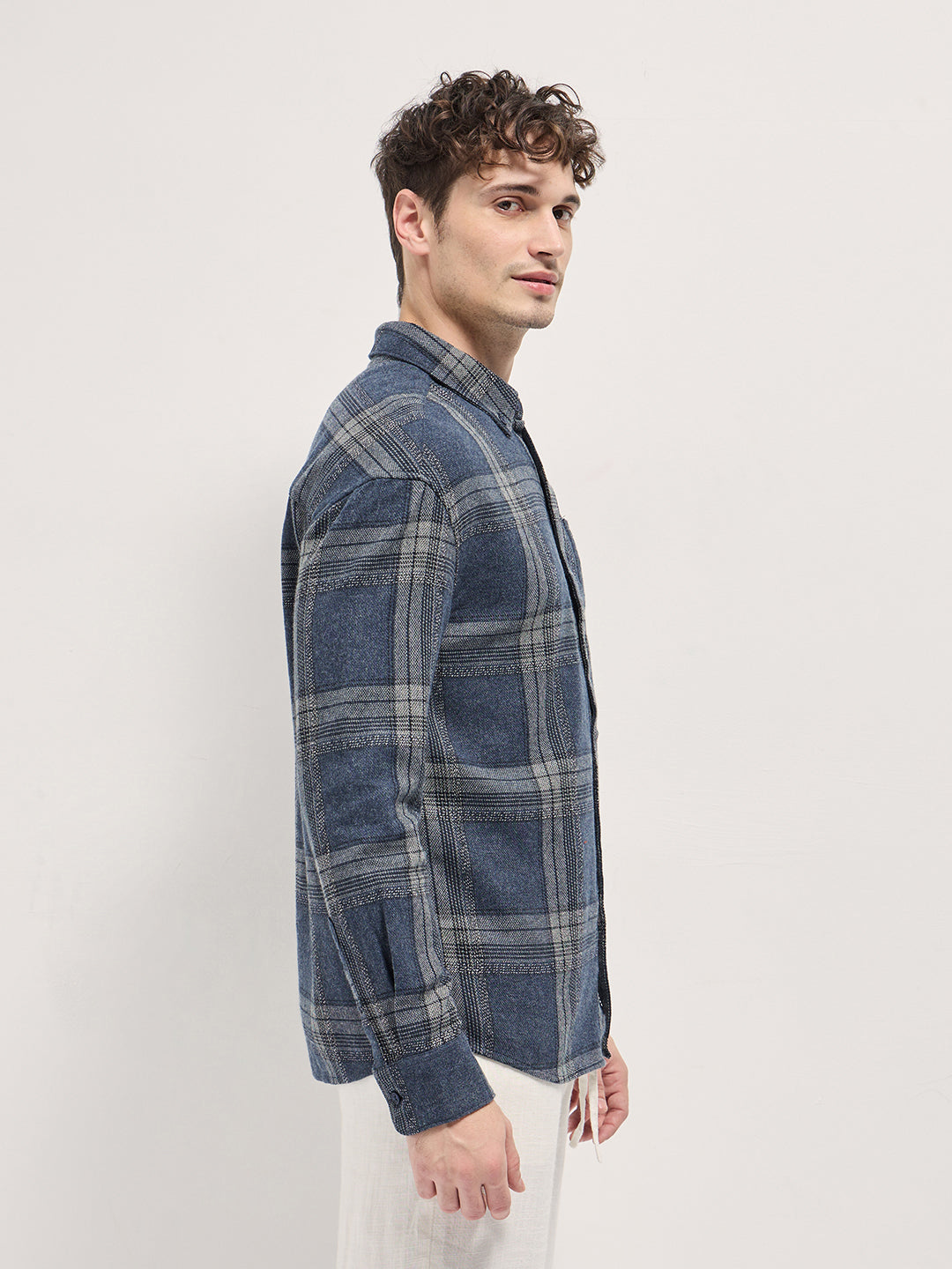 Multi-Color Checkered Relax Fit Flannel Overshirt
