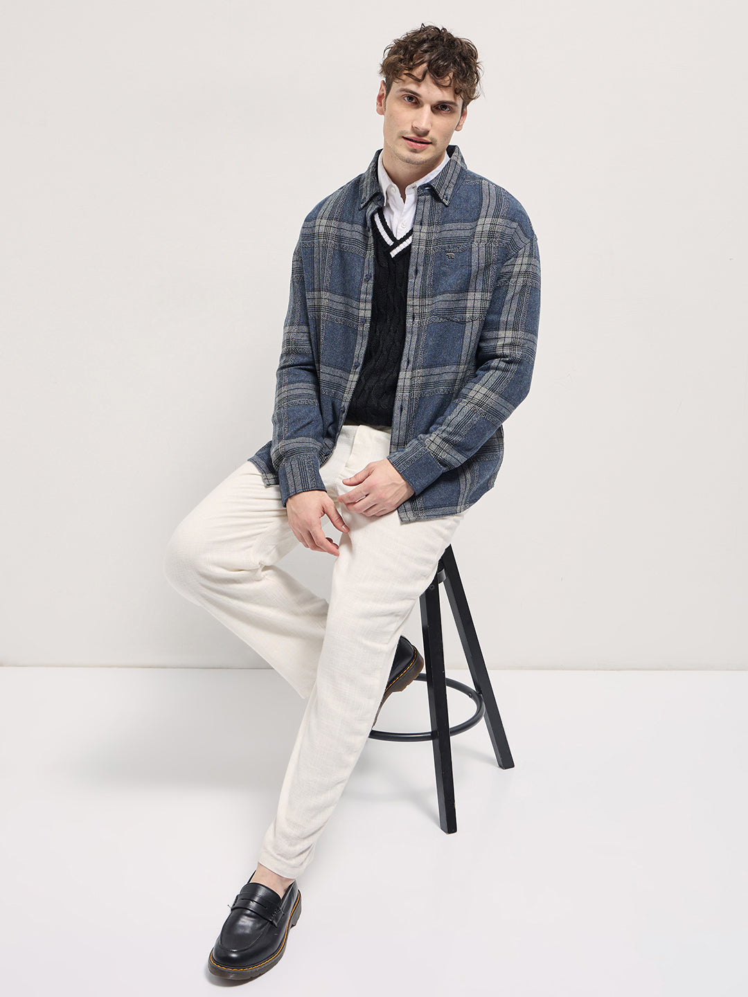 Multi-Color Checkered Relax Fit Flannel Overshirt
