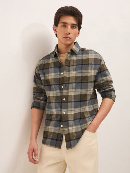 Multicolor Woven Checks Relaxed Fit Casual Shirt