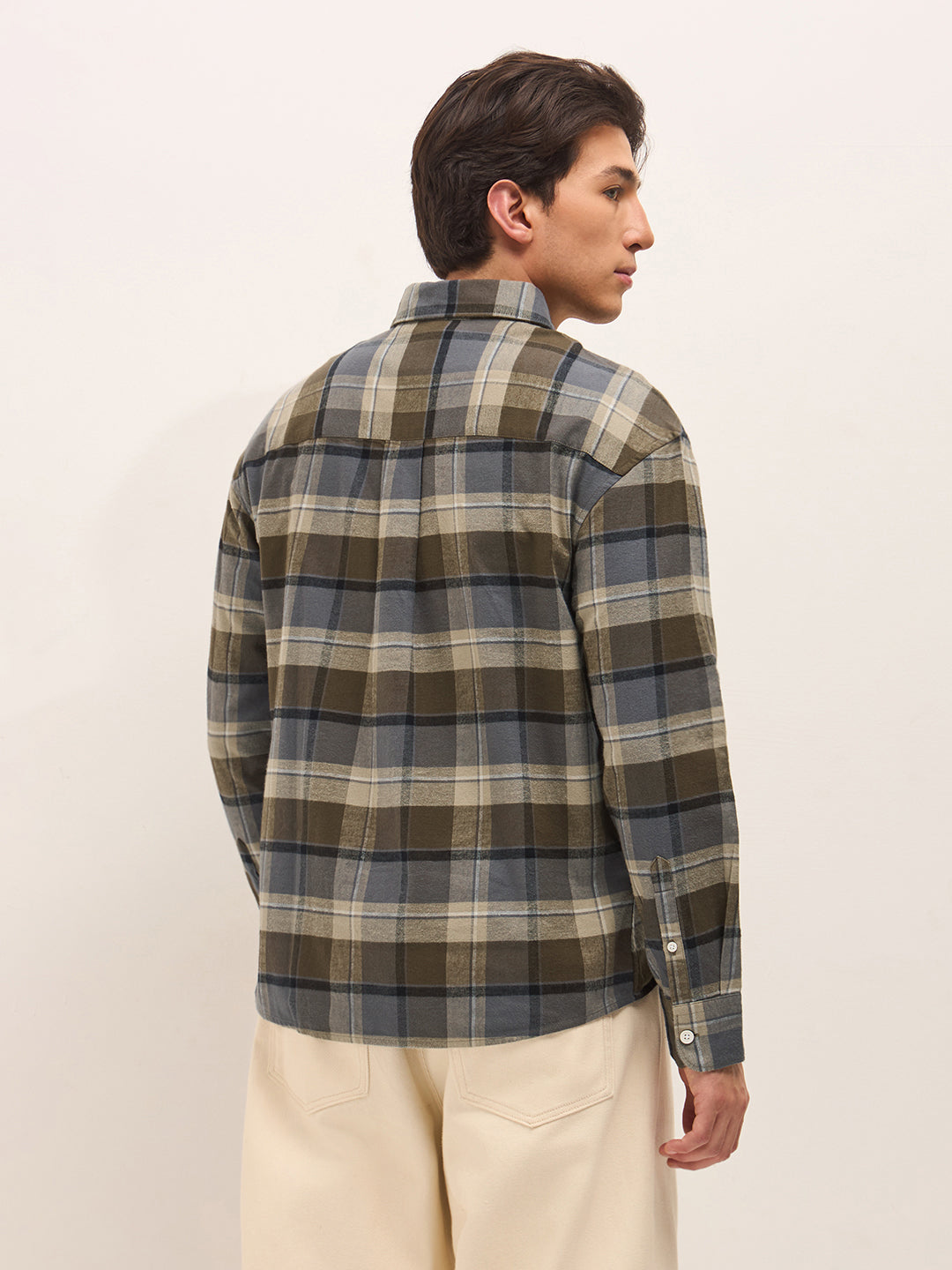 Multicolor Woven Checks Relaxed Fit Casual Shirt