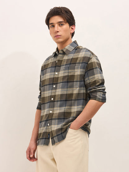 Multicolor Woven Checks Relaxed Fit Casual Shirt