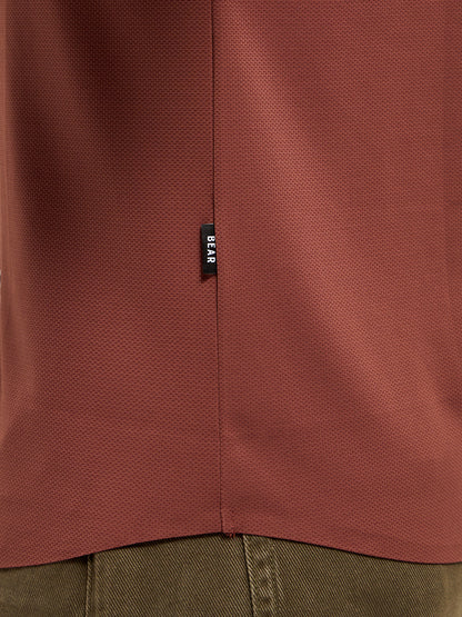 Brick Red Water Repellent with Seamless Edges High Performance Shirt