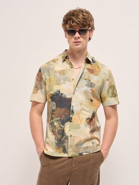 Image of Men's Printed Relax Fit Casual Shirt