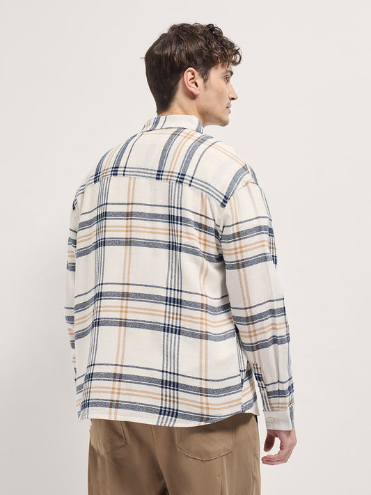 Multi-Color Checkered Relax Fit Overshirt