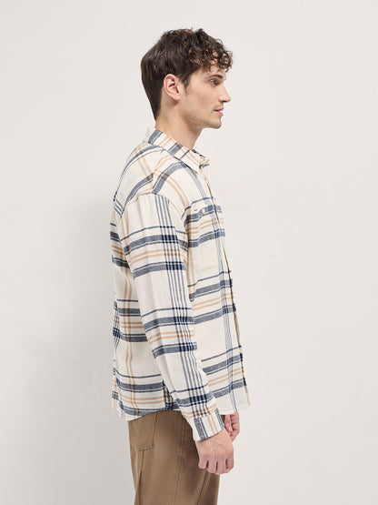 Multi-Color Checkered Relax Fit Overshirt
