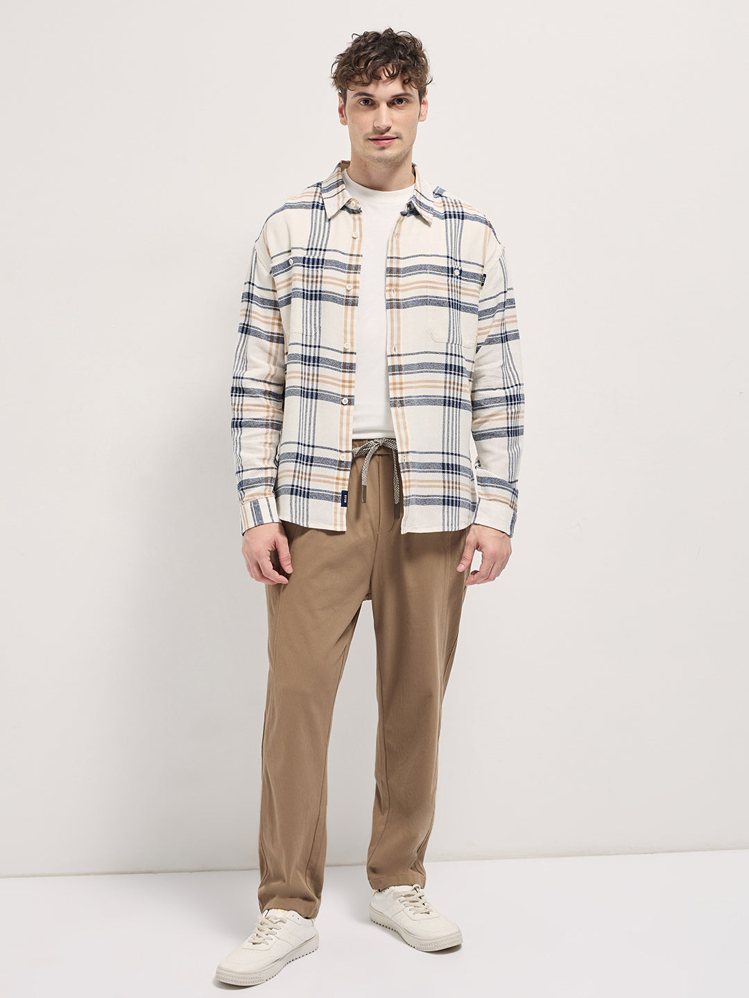 Multi-Color Checkered Relax Fit Overshirt