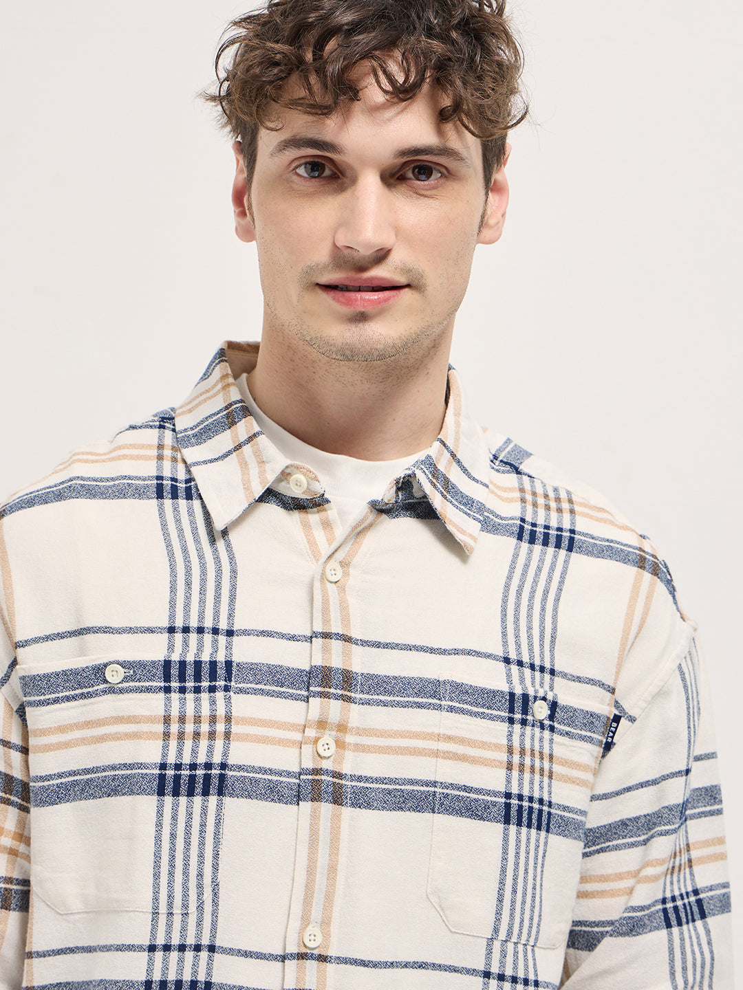 Multi-Color Checkered Relax Fit Overshirt