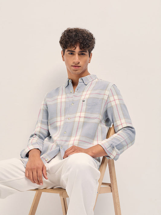 Multicolor Checked Slim Fit Casual Shirt