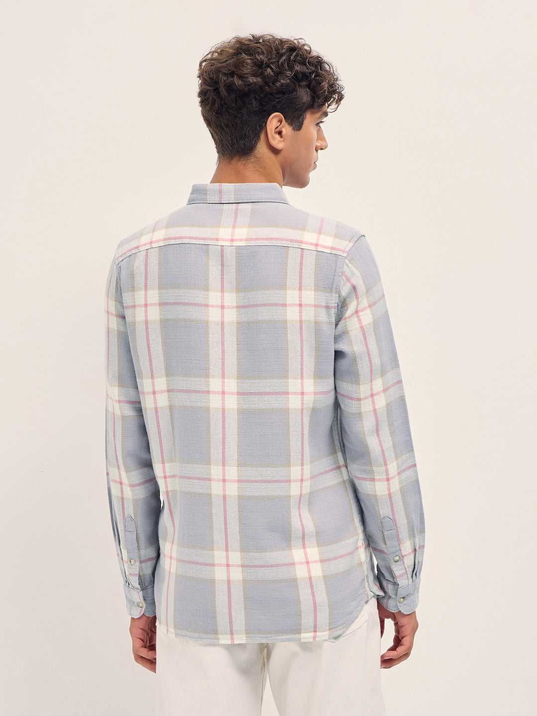 Multicolor Checked Slim Fit Casual Shirt
