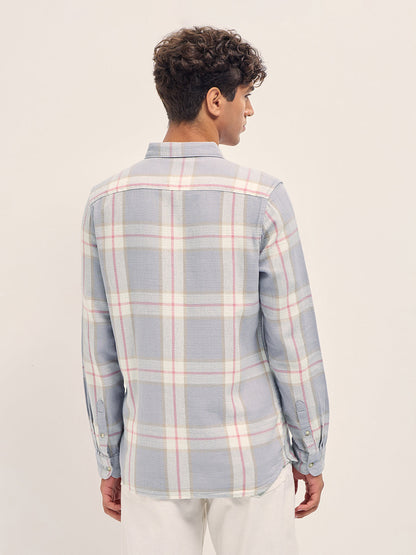 Multicolor Checked Slim Fit Casual Shirt